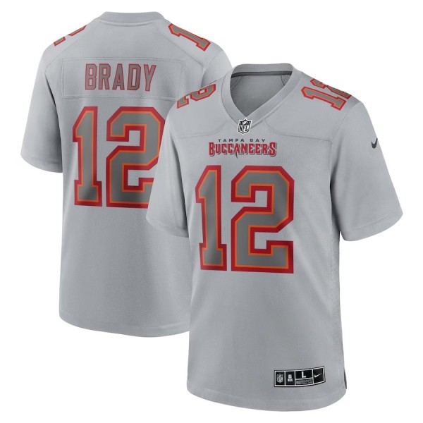 Men's Tampa Bay Buccaneers Tom Brady Gray Atmosphere Fashion Game Jersey