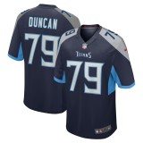 Men's Tennessee Titans Jaelyn Duncan Navy Team Game Jersey