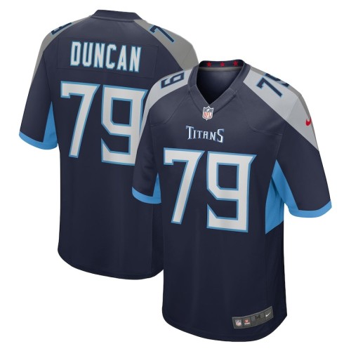 Men's Tennessee Titans Jaelyn Duncan Navy Team Game Jersey