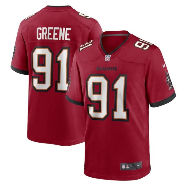 Men's Tampa Bay Buccaneers Mike Greene Red Game Player Jersey