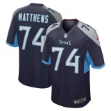 Men's Tennessee Titans Bruce Matthews Navy Retired Player Jersey