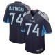 Men's Tennessee Titans Bruce Matthews Navy Retired Player Jersey