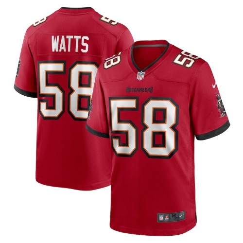 Men's Tampa Bay Buccaneers Markees Watts Red Game Jersey
