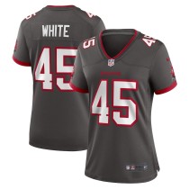 Women's Tampa Bay Buccaneers Devin White Pewter Game Jersey