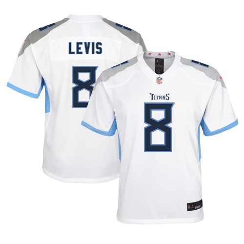 Youth Tennessee Titans Will Levis White Player Game Jersey