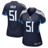 Women's Tennessee Titans Cedric Gray Navy Game Jersey