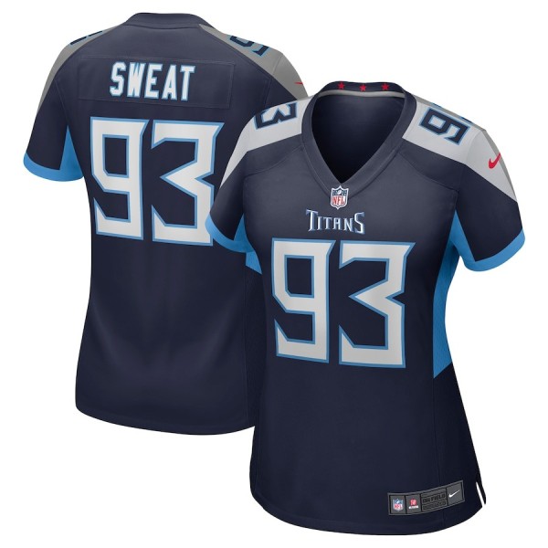 Women's Tennessee Titans T'Vondre Sweat Navy Team Game Jersey