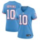 Women's Tennessee Titans DeAndre Hopkins Light Blue Oilers Throwback Player Game Jersey