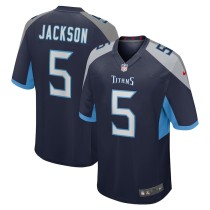 Men's Tennessee Titans Kearis Jackson Navy Team Game Jersey