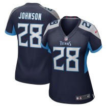 Women's Tennessee Titans Chris Johnson Navy Retired Player Game Jersey