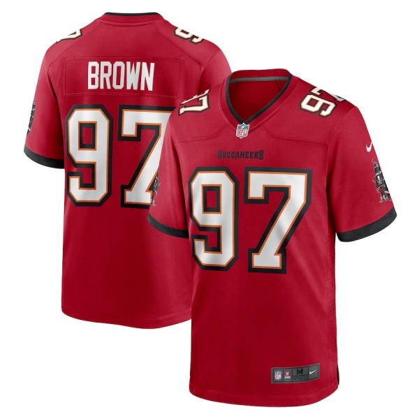 Men's Tampa Bay Buccaneers Earnest Brown IV Red Game Jersey