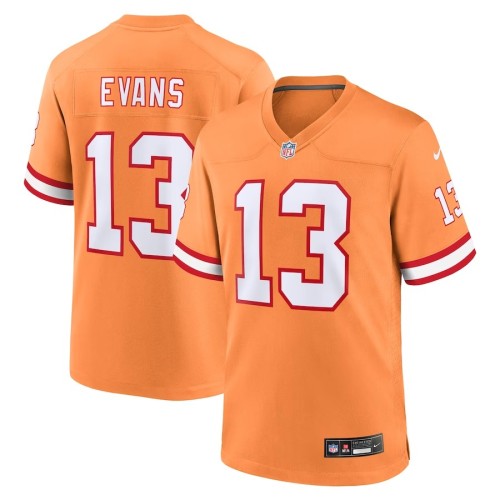 Men's Tampa Bay Buccaneers Mike Evans Orange Throwback Game Jersey