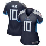 Women's Tennessee Titans Vince Young Navy Game Retired Player Jersey