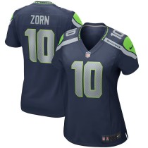 Women's Seattle Seahawks Jim Zorn College Navy Game Retired Player Jersey