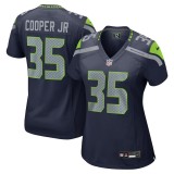 Women's Seattle Seahawks Ryan Cooper Jr. College Navy Team Game Jersey