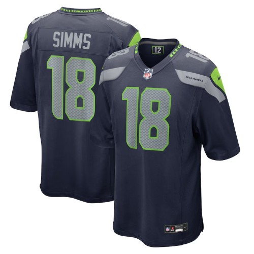 Men's Seattle Seahawks Marcus Simms College Navy Game Jersey