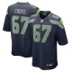 Men's Seattle Seahawks Charles Cross College Navy Game Jersey