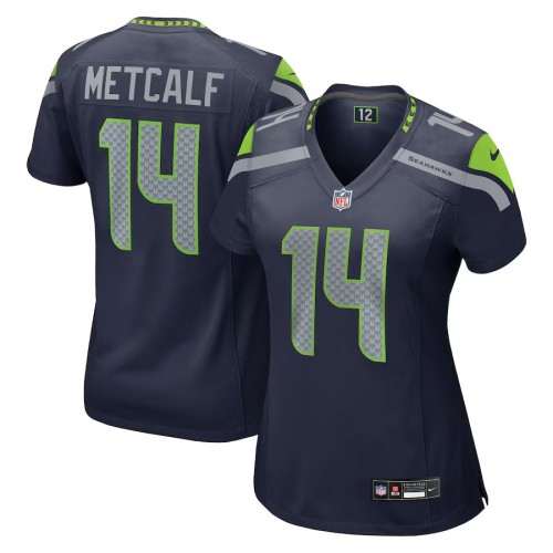 Women's Seattle Seahawks DK Metcalf College Navy Team Game Jersey