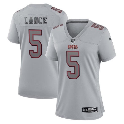 Women's San Francisco 49ers Trey Lance Gray Atmosphere Fashion Game Jersey