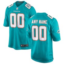 Youth Miami Dolphins Aqua Custom Game Jersey