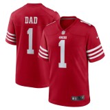 Men's San Francisco 49ers Number 1 Dad Scarlet Game Jersey