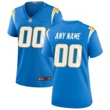 Women's Los Angeles Chargers Powder Blue Custom Game Jersey