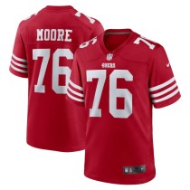 Men's San Francisco 49ers Jaylon Moore Scarlet Game Jersey