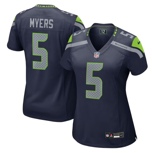Women's Seattle Seahawks Jason Myers College Navy Team Game Jersey