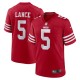 Men's San Francisco 49ers Trey Lance Scarlet Game Player Jersey