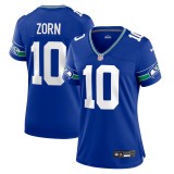 Women's Seattle Seahawks Jim Zorn Royal Throwback Retired Player Game Jersey