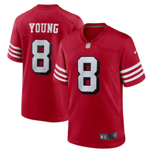 Men's San Francisco 49ers Steve Young Scarlet Retired Alternate Game Jersey