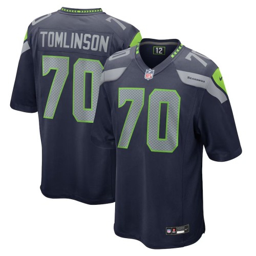 Men's Seattle Seahawks Laken Tomlinson College Navy Game Jersey