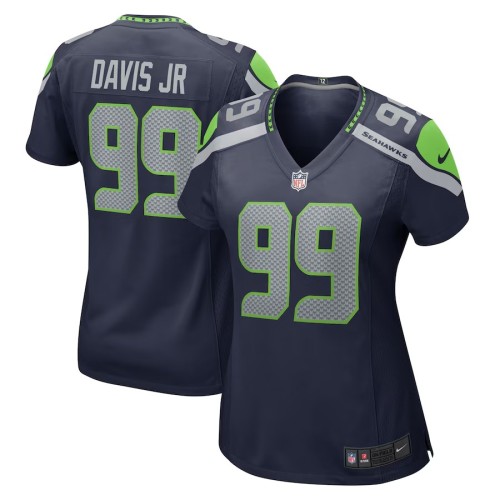 Women's Seattle Seahawks Carl Davis Jr. Navy Game Jersey