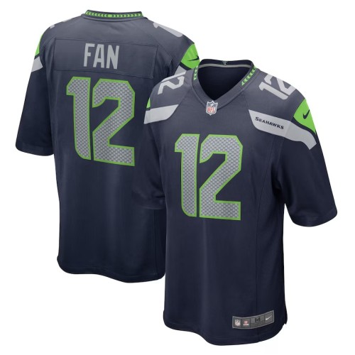 Men's Seattle Seahawks 12s College Navy Game Team Jersey
