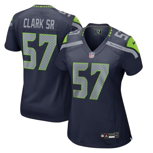 Women's Seattle Seahawks Frank Clark College Navy Game Jersey