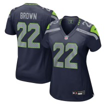 Women's Seattle Seahawks Tre Brown College Navy Team Game Jersey