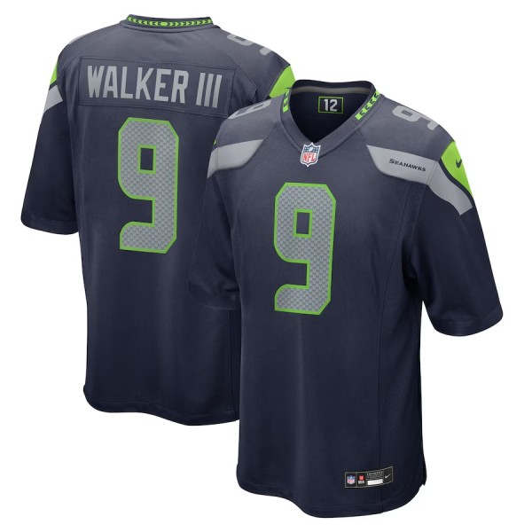 Men's Seattle Seahawks Kenneth Walker III College Navy Team Game Jersey