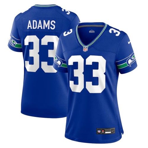 Women's Seattle Seahawks Jamal Adams Royal Throwback Player Game Jersey