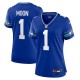 Women's Seattle Seahawks Warren Moon Royal Throwback Retired Player Game Jersey