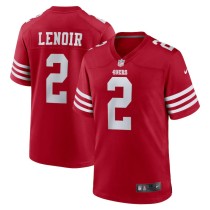 Men's San Francisco 49ers Deommodore Lenoir Scarlet Game Jersey