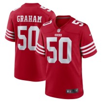 Men's San Francisco 49ers Jalen Graham Scarlet Team Game Jersey