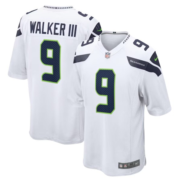 Men's Seattle Seahawks Kenneth Walker III White Away Game Player Jersey