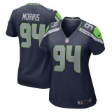 Women's Seattle Seahawks Mike Morris College Navy Game Jersey