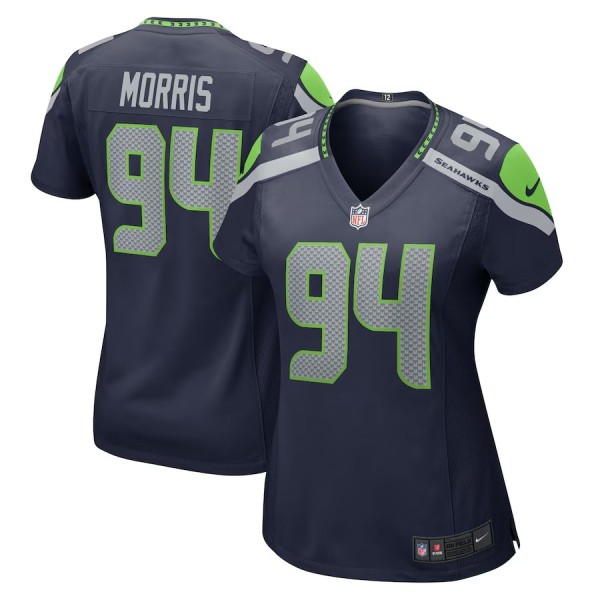 Women's Seattle Seahawks Mike Morris College Navy Game Jersey