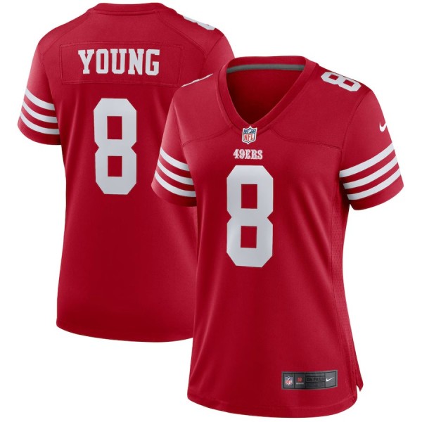 Women's San Francisco 49ers Steve Young Scarlet Retired Player Game Jersey