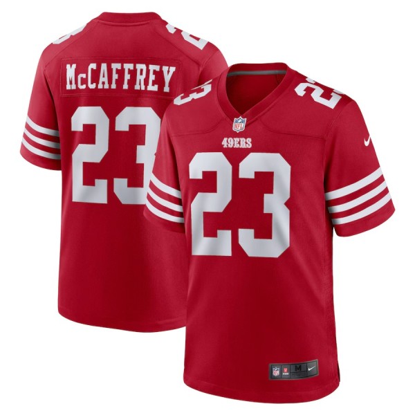 Men's San Francisco 49ers Christian McCaffrey Scarlet Game Player Jersey