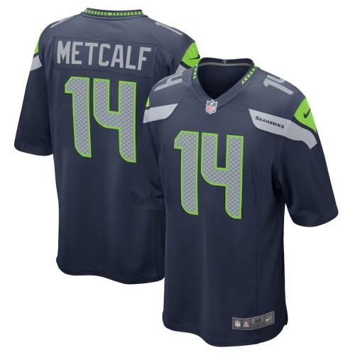 Men's Seattle Seahawks DK Metcalf College Navy Game Team Jersey