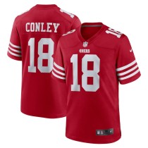 Men's San Francisco 49ers Chris Conley Scarlet Game Jersey