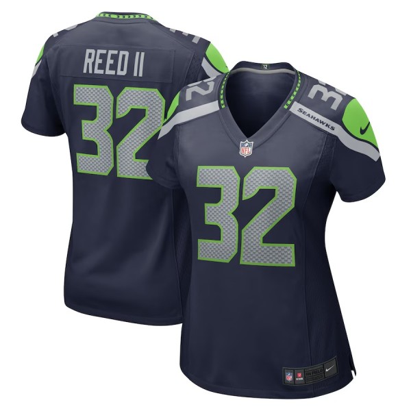 Women's Seattle Seahawks Jerrick Reed II College Navy Game Jersey