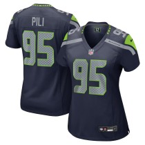 Women's Seattle Seahawks Brandon Pili College Navy Team Game Jersey